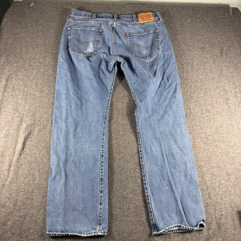 Levi's 501 Jeans 38x32 Medium Wash Straight Leg Button Fly Men's Denim Pants